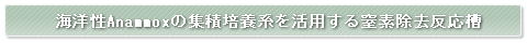 CmAnammox̏Wϔ|{np钂f