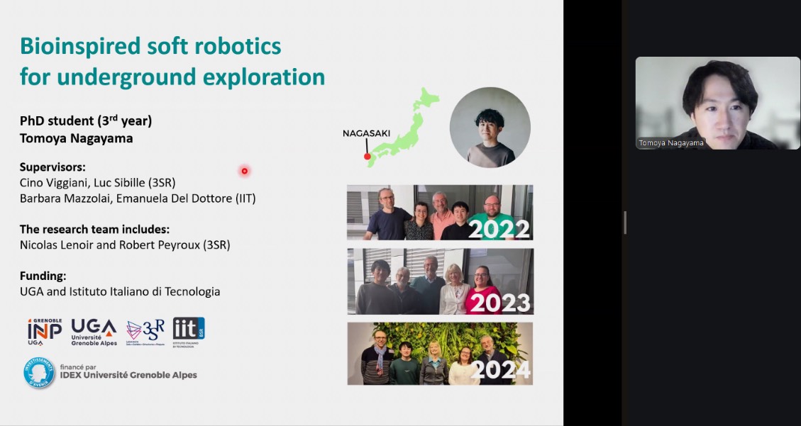 【熊本大学大学院 先端科学研究部 特別講義】　長山智哉さん（熊本大学大学院修士課程修了（地盤工学研究室（大谷研））・PhD candidate, Université Grenoble Alpes & Istituto Italiano di Tecnologia）による特別講義を開催
