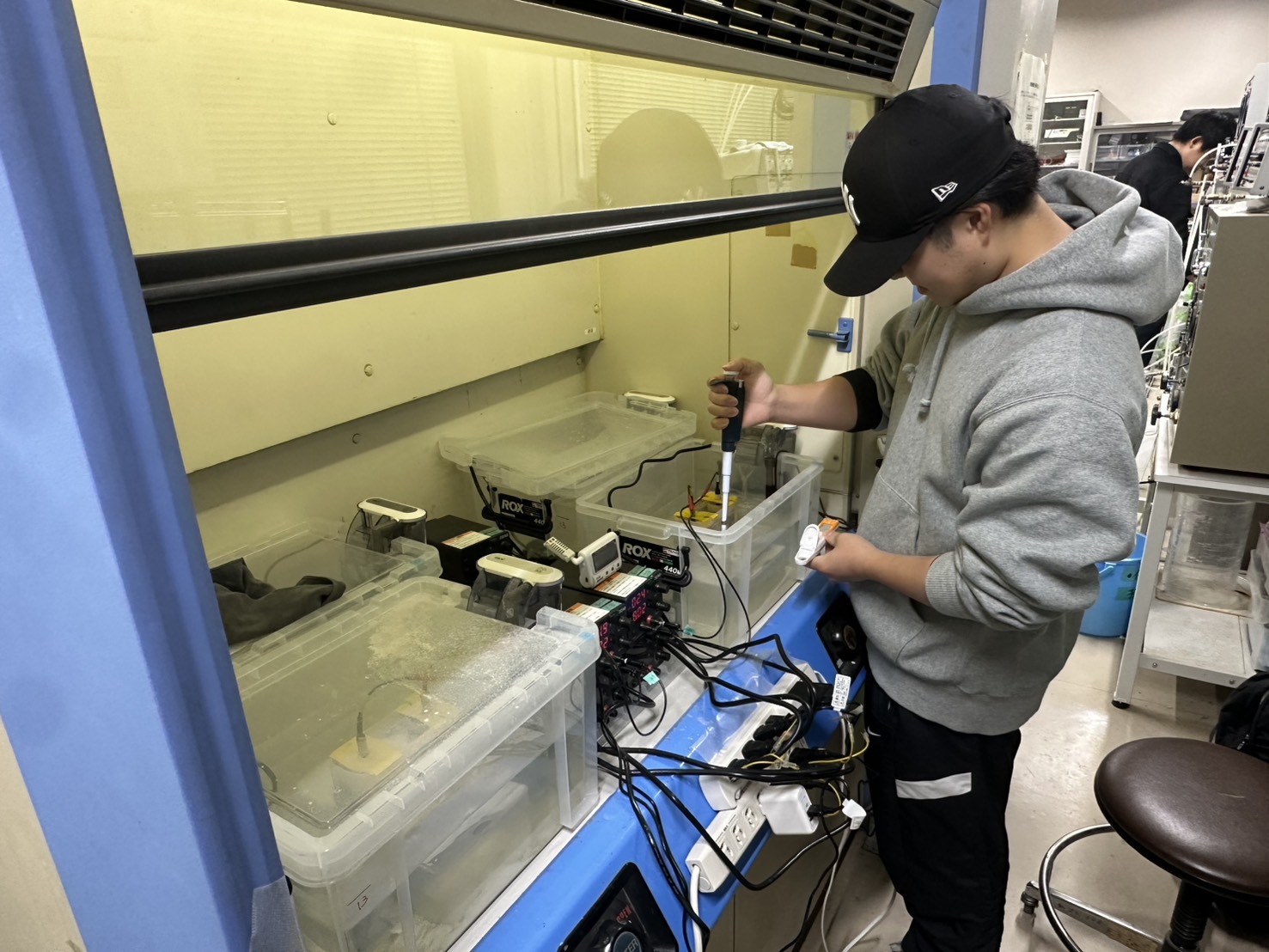 学生も本格的に実験に取り掛かっています🔥